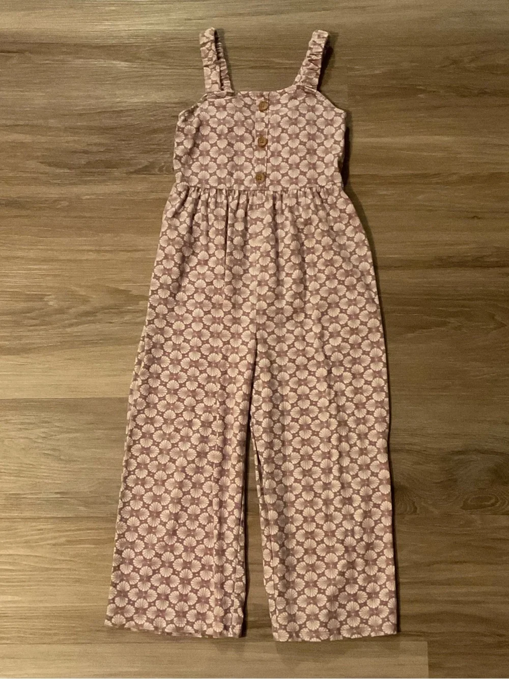 OshKosh B'gosh | Mauve Pink Floral Strap Jumpsuit